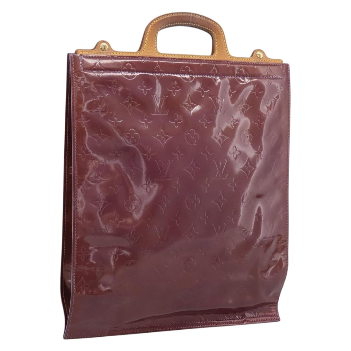 LOUIS VUITTON Monogram Vernis Stanton Tote Bag Purple Viole M91079 Auth 197210