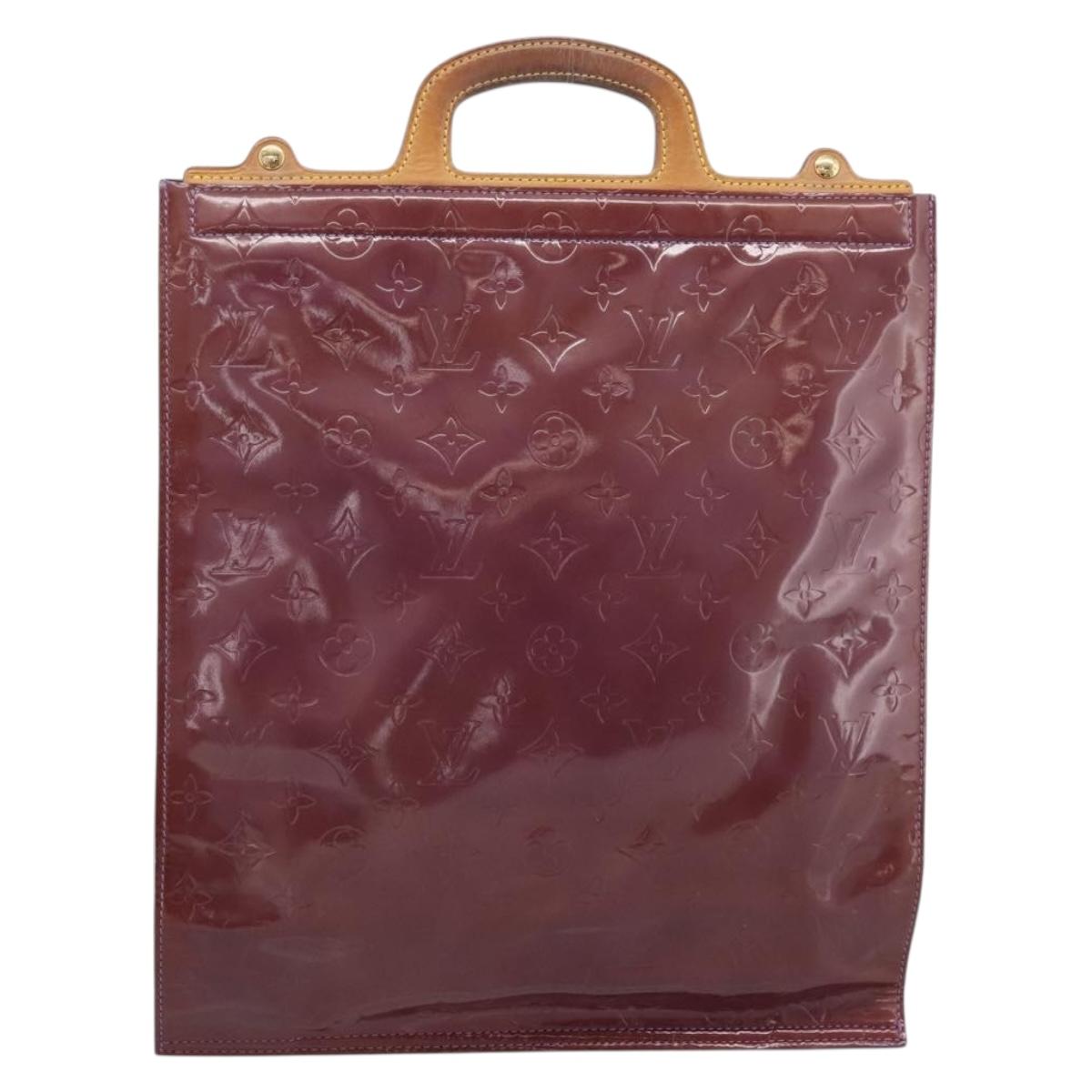 LOUIS VUITTON Monogram Vernis Stanton Tote Bag Purple Viole M91079 Auth 197210