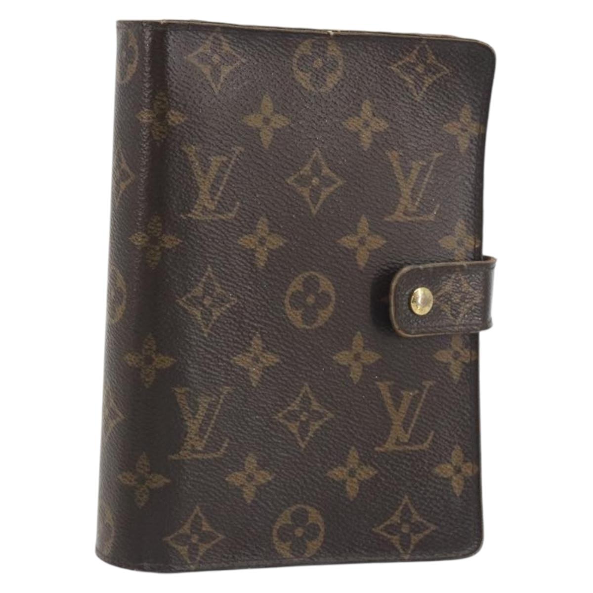 LOUIS VUITTON Monogram Agenda MM Day Planner Cover R20105 LV Auth 197218