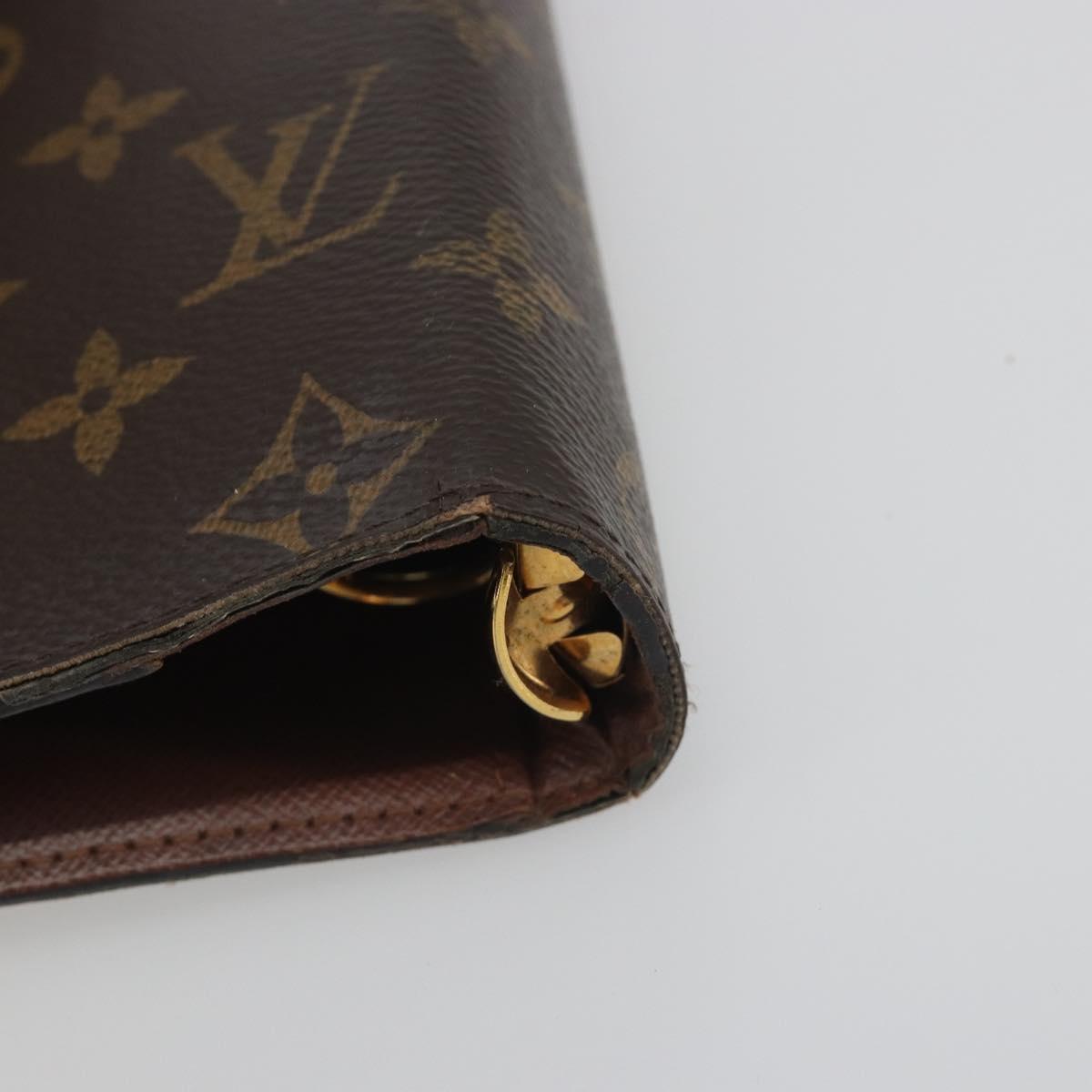 LOUIS VUITTON Monogram Agenda MM Day Planner Cover R20105 LV Auth 197218