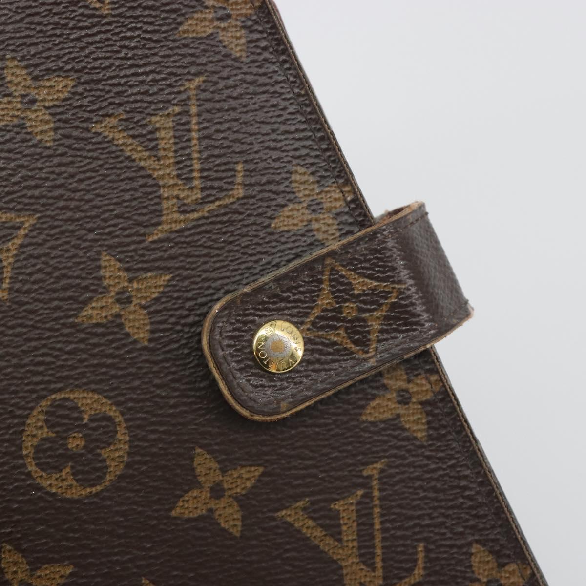 LOUIS VUITTON Monogram Agenda MM Day Planner Cover R20105 LV Auth 197218