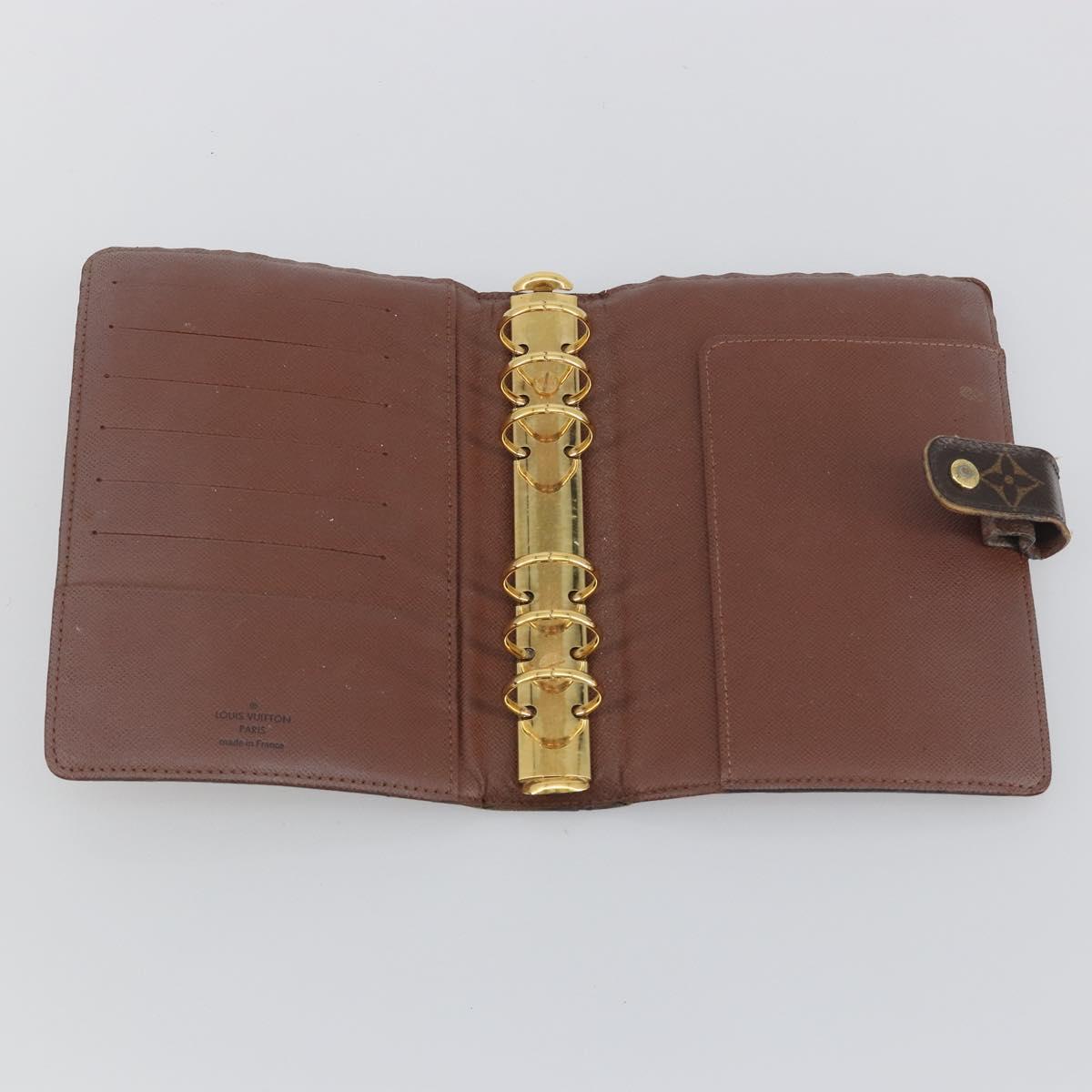 LOUIS VUITTON Monogram Agenda MM Day Planner Cover R20105 LV Auth 197218