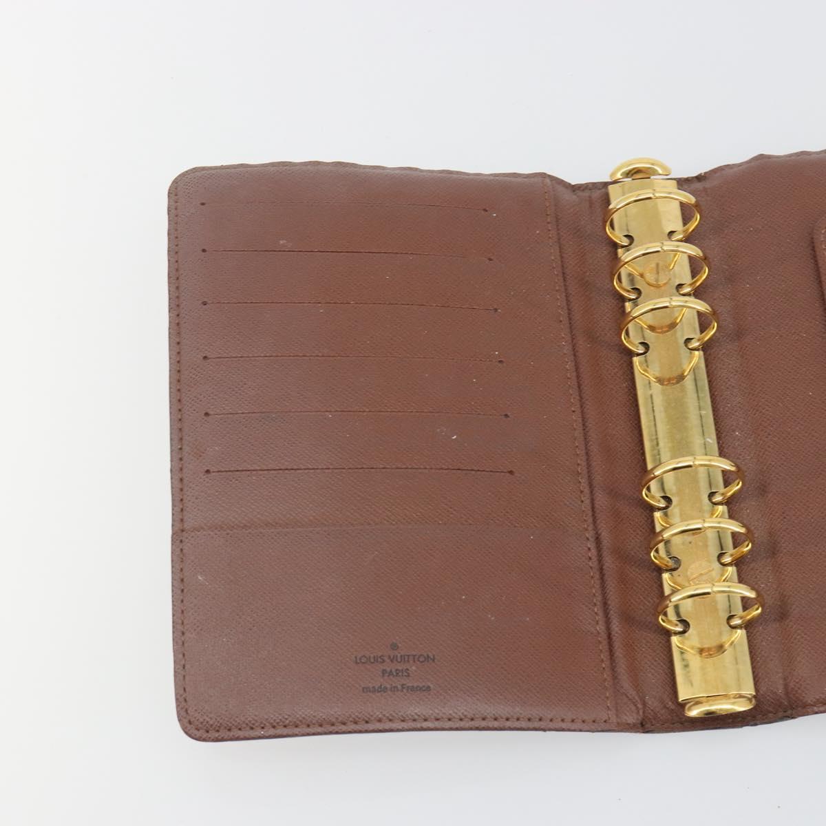 LOUIS VUITTON Monogram Agenda MM Day Planner Cover R20105 LV Auth 197218