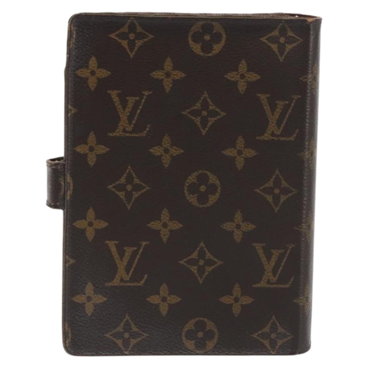 LOUIS VUITTON Monogram Agenda MM Day Planner Cover R20105 LV Auth 197218