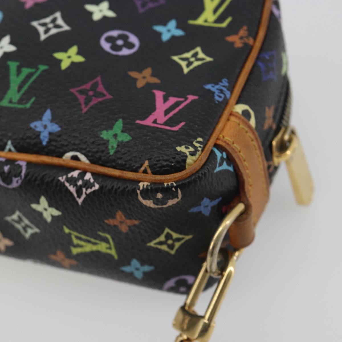 LOUIS VUITTON Monogram Multicolor Trousse Wapity Pouch Black M58034 Auth 197219