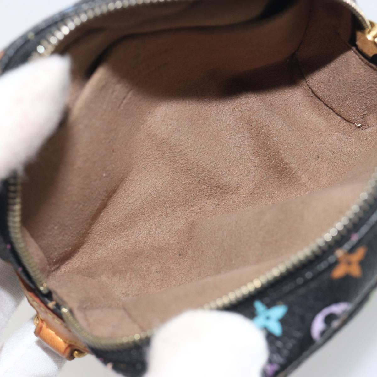 LOUIS VUITTON Monogram Multicolor Trousse Wapity Pouch Black M58034 Auth 197219