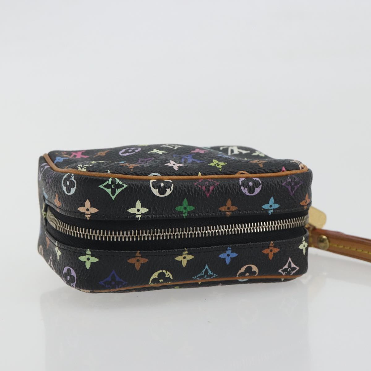 LOUIS VUITTON Monogram Multicolor Trousse Wapity Pouch Black M58034 Auth 197219