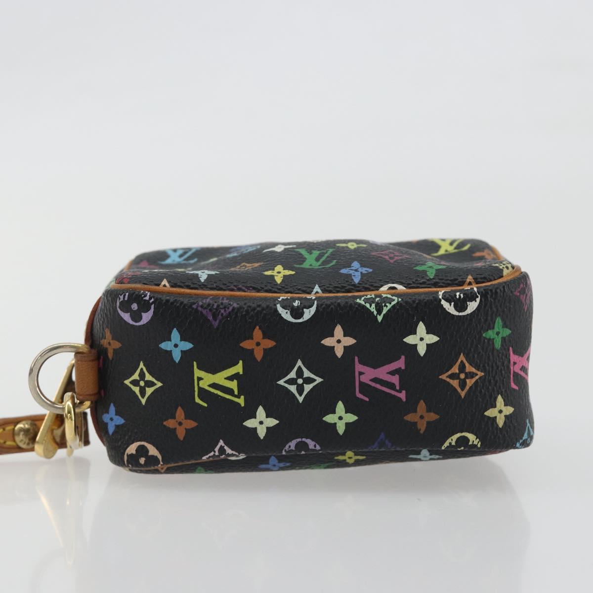 LOUIS VUITTON Monogram Multicolor Trousse Wapity Pouch Black M58034 Auth 197219