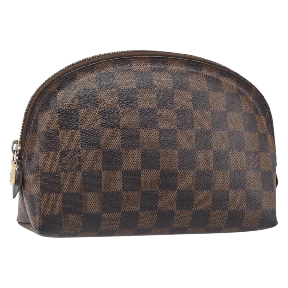 LOUIS VUITTON Damier Ebene Pochette Cosmetic GM Pouch N23345 LV Auth 197229