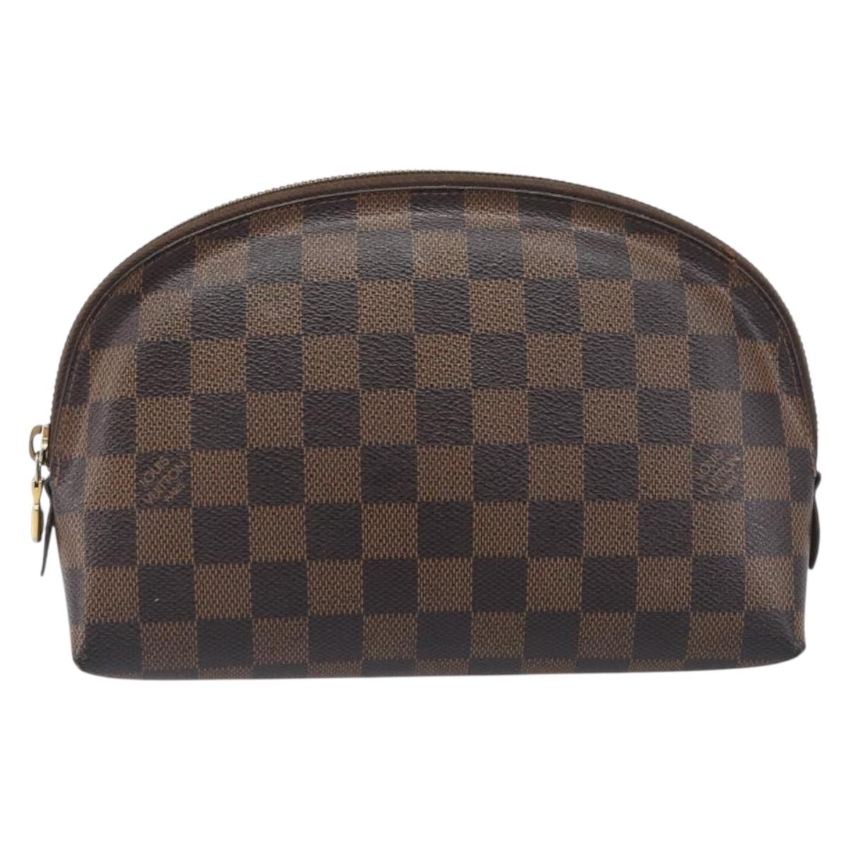 LOUIS VUITTON Damier Ebene Pochette Cosmetic GM Pouch N23345 LV Auth 197229