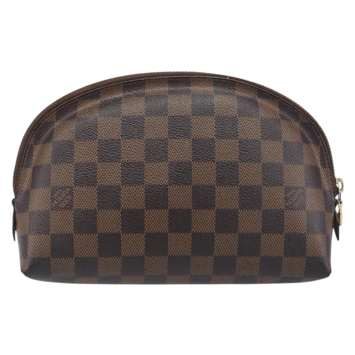 LOUIS VUITTON Damier Ebene Pochette Cosmetic GM Pouch N23345 LV Auth 197229