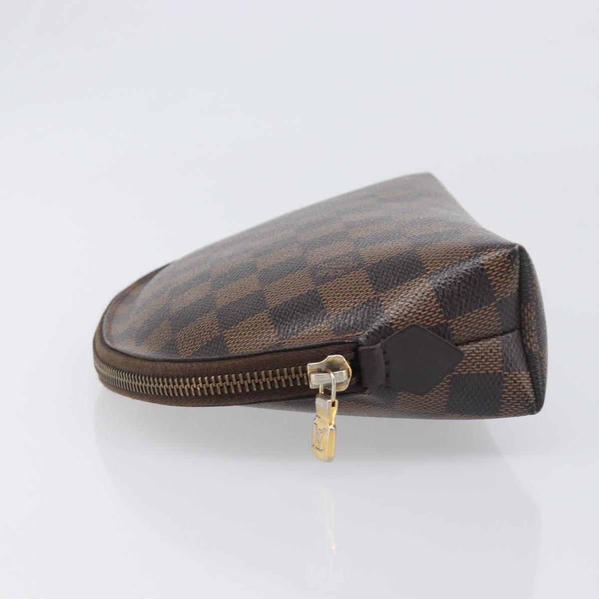 LOUIS VUITTON Damier Ebene Pochette Cosmetic GM Pouch N23345 LV Auth 197229