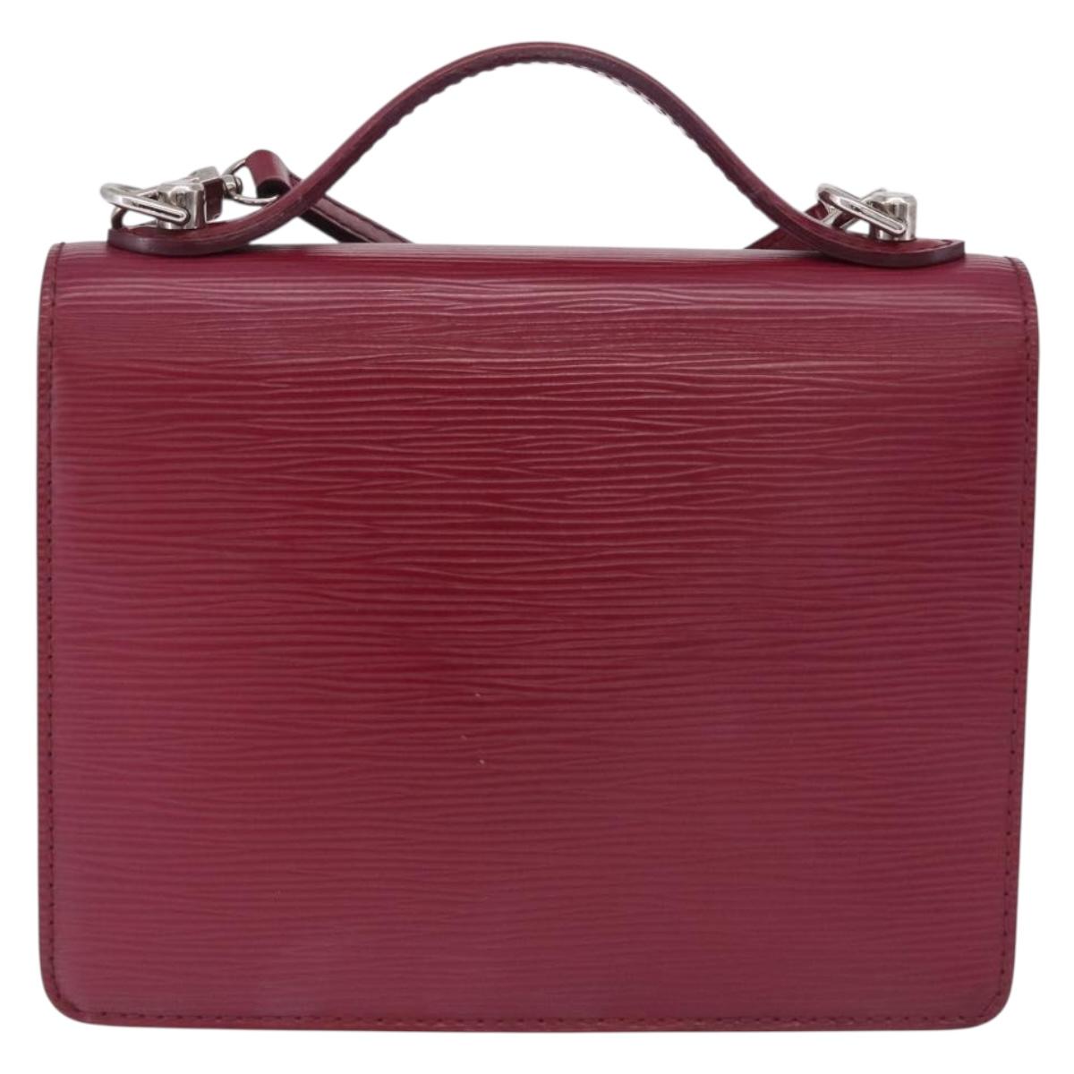 LOUIS VUITTON Epi Monceau 28 Hand Bag Fuchsia pink LV Auth 197243A