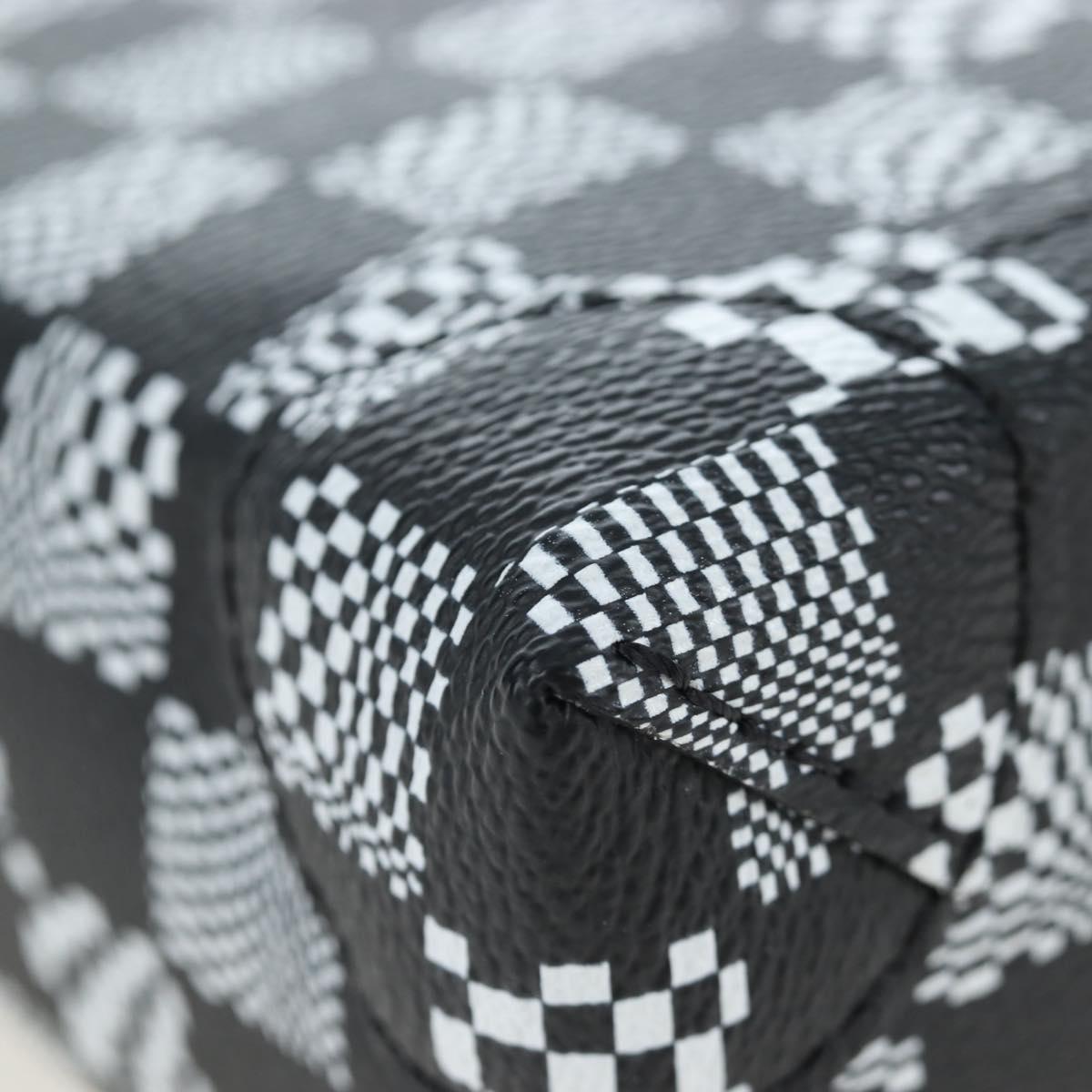 LOUIS VUITTON Damier Distorted Steamer XS Bag Black N60453 LV Auth 197245SM