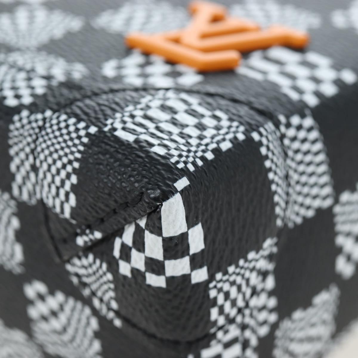 LOUIS VUITTON Damier Distorted Steamer XS Bag Black N60453 LV Auth 197245SM