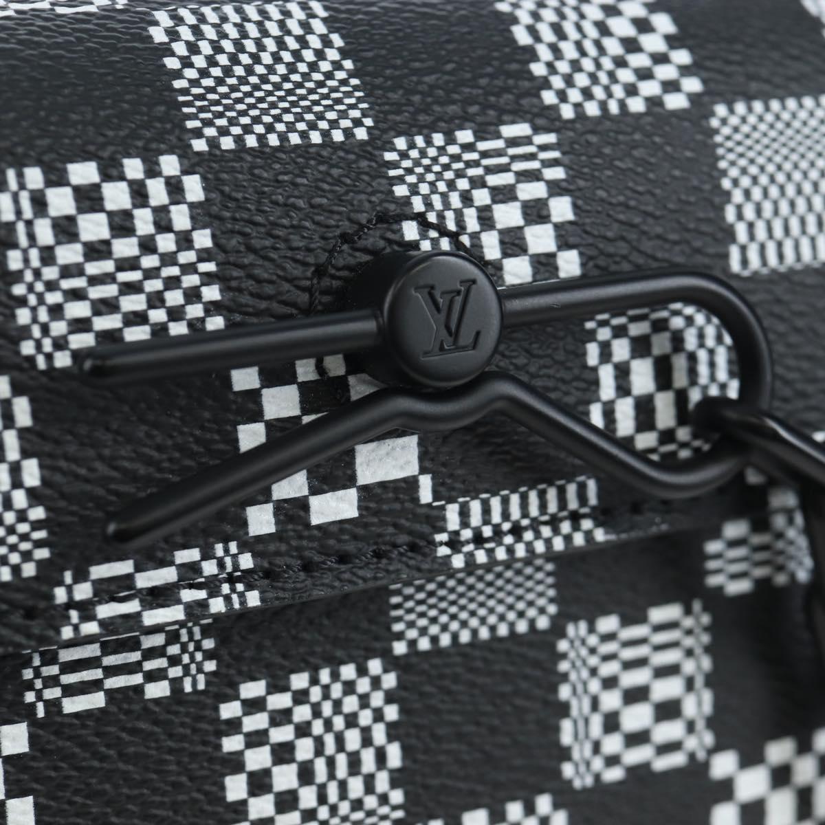 LOUIS VUITTON Damier Distorted Steamer XS Bag Black N60453 LV Auth 197245SM