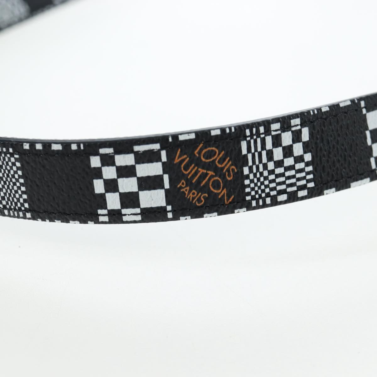 LOUIS VUITTON Damier Distorted Steamer XS Bag Black N60453 LV Auth 197245SM