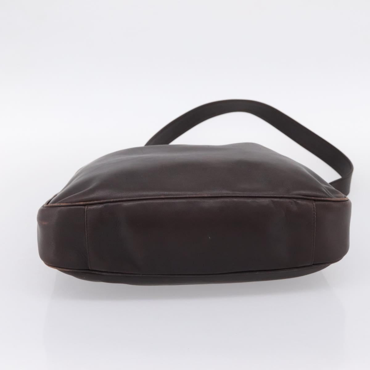 GUCCI Bamboo Shoulder Bag Leather 2way Brown Gold 001 2123 1577 Auth 197247