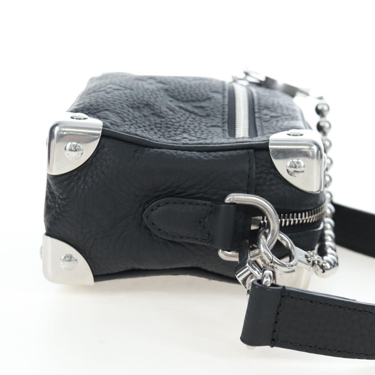 LOUIS VUITTON Monogram Taurillon Clemence Mini Soft Trunk M25927 Auth 197251SAM
