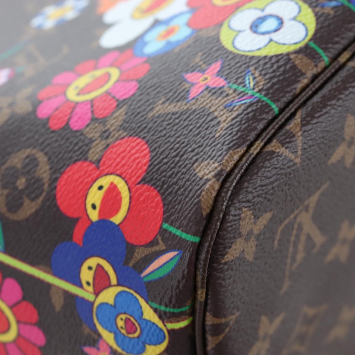 LOUIS VUITTON Monogram Flower Neverfull MM Tote Bag M13271 LV Auth 197257SM