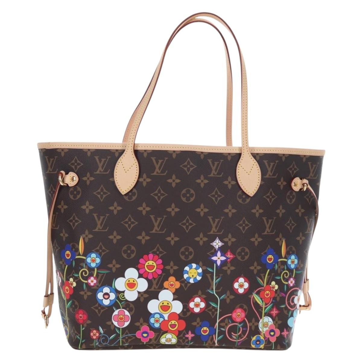 LOUIS VUITTON Monogram Flower Neverfull MM Tote Bag M13271 LV Auth 197257SM