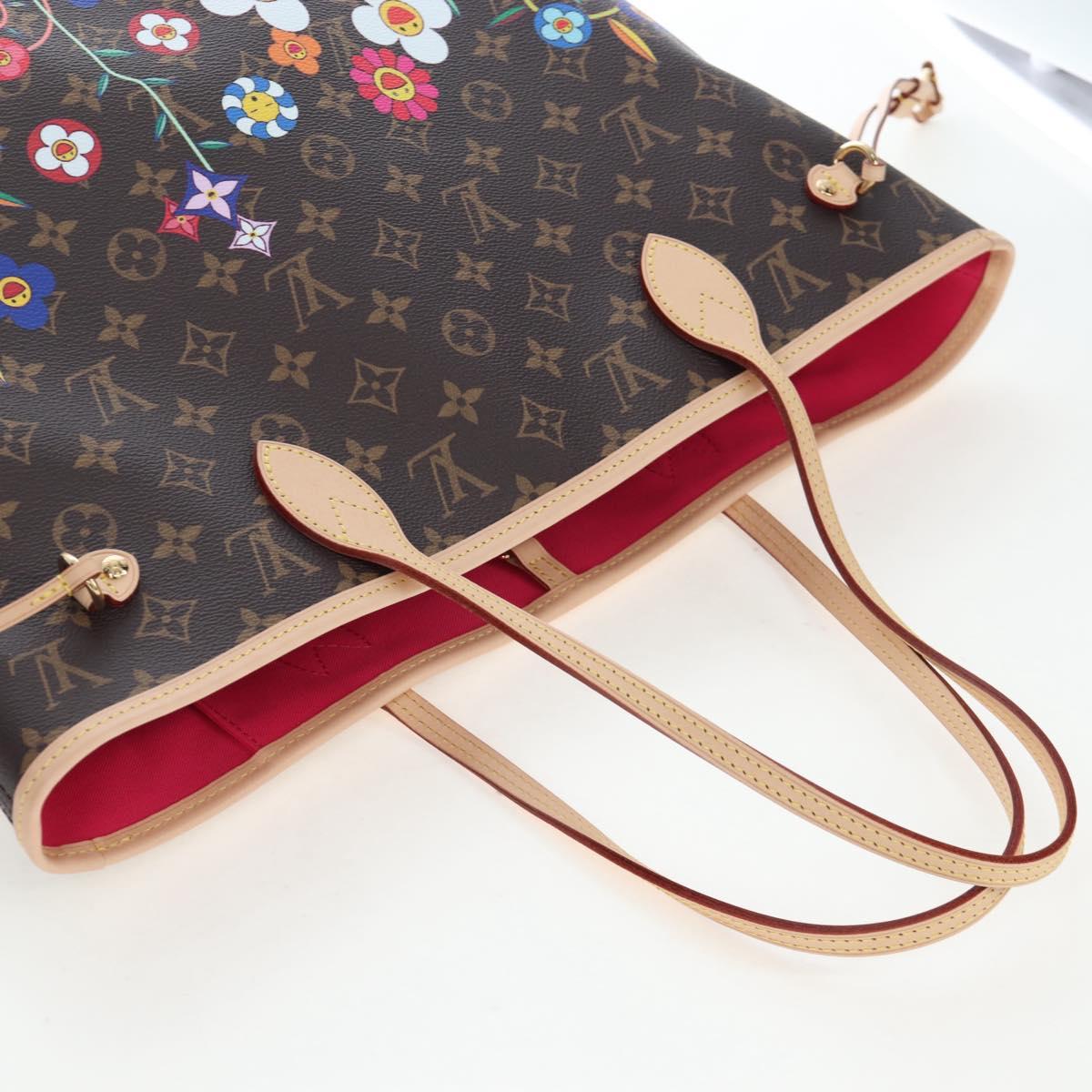 LOUIS VUITTON Monogram Flower Neverfull MM Tote Bag M13271 LV Auth 197257SM