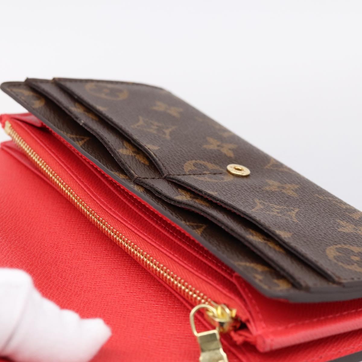 LOUIS VUITTON Monogram Totem Portefeuille Sarah Long Wallet M61348 Auth 197259M