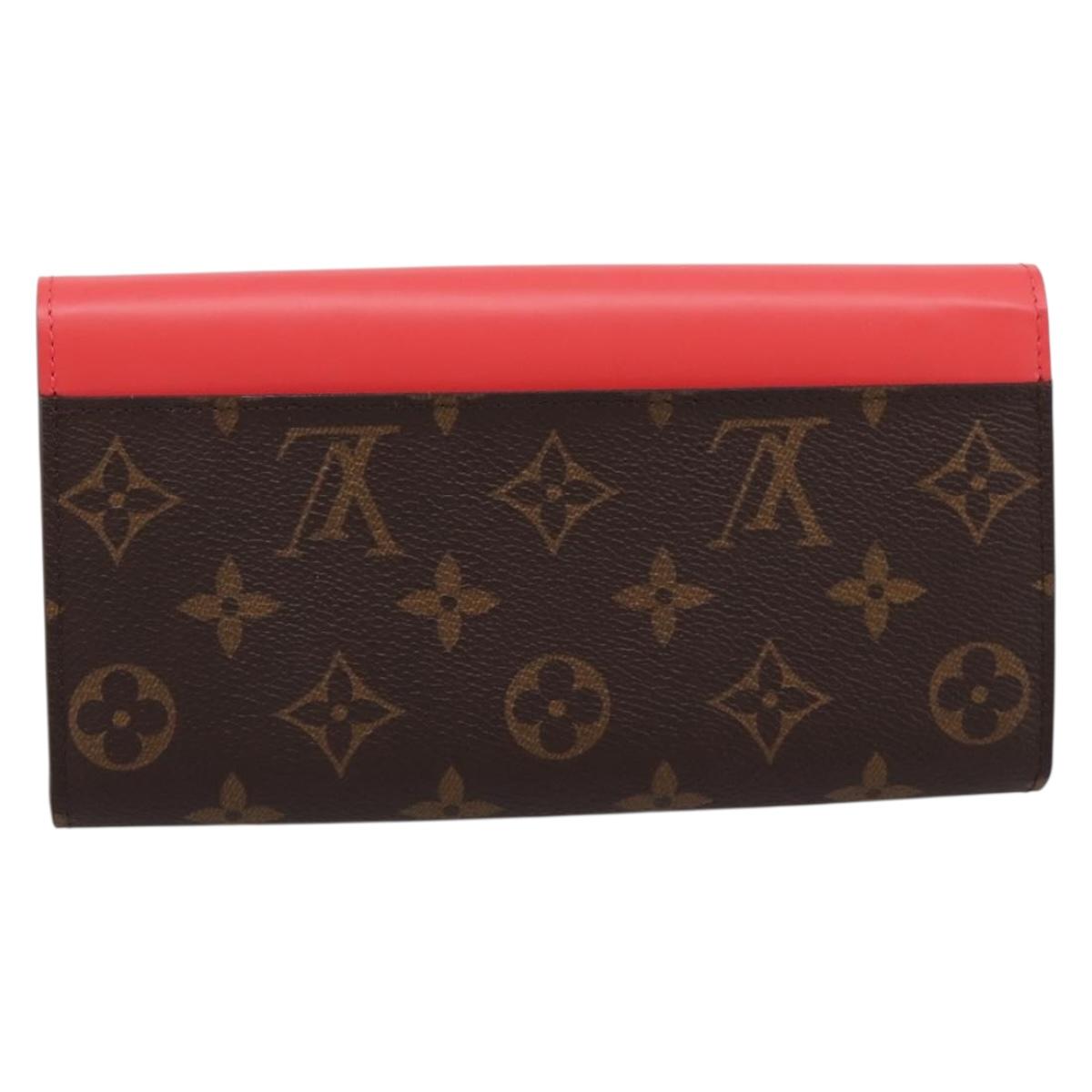 LOUIS VUITTON Monogram Totem Portefeuille Sarah Long Wallet M61348 Auth 197259M