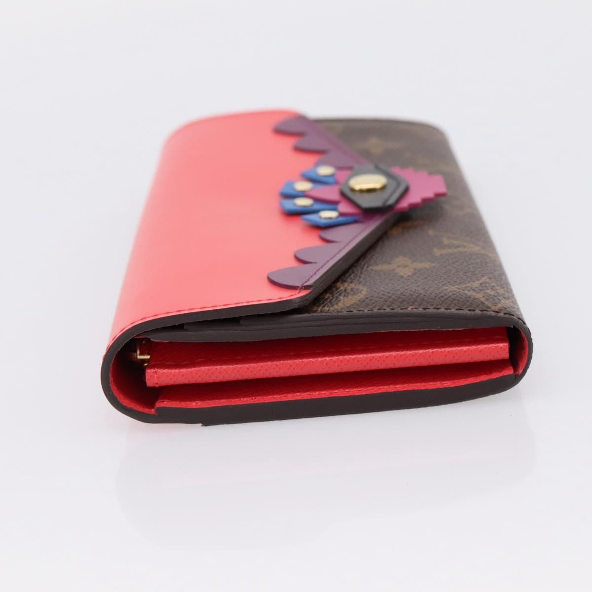 LOUIS VUITTON Monogram Totem Portefeuille Sarah Long Wallet M61348 Auth 197259M