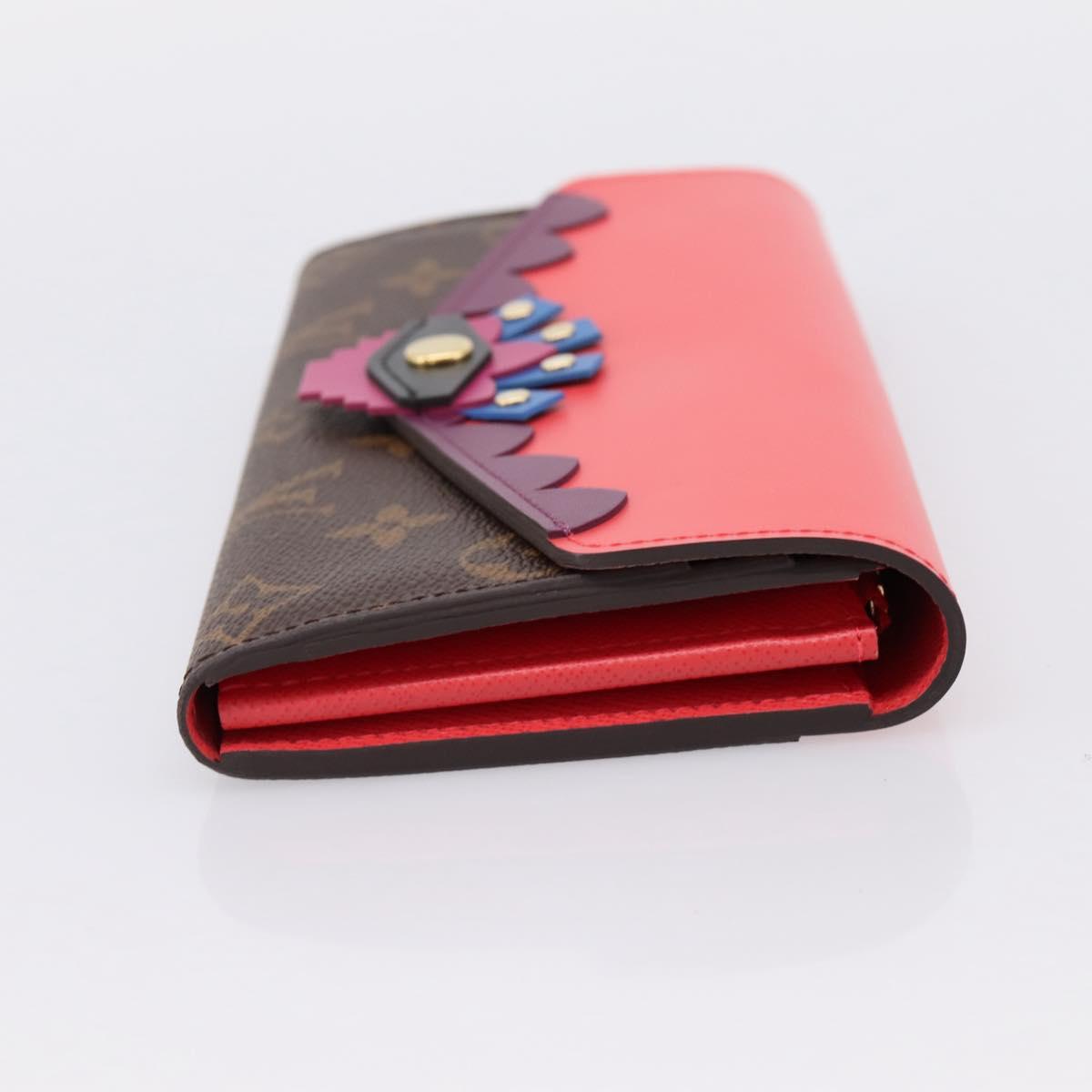 LOUIS VUITTON Monogram Totem Portefeuille Sarah Long Wallet M61348 Auth 197259M