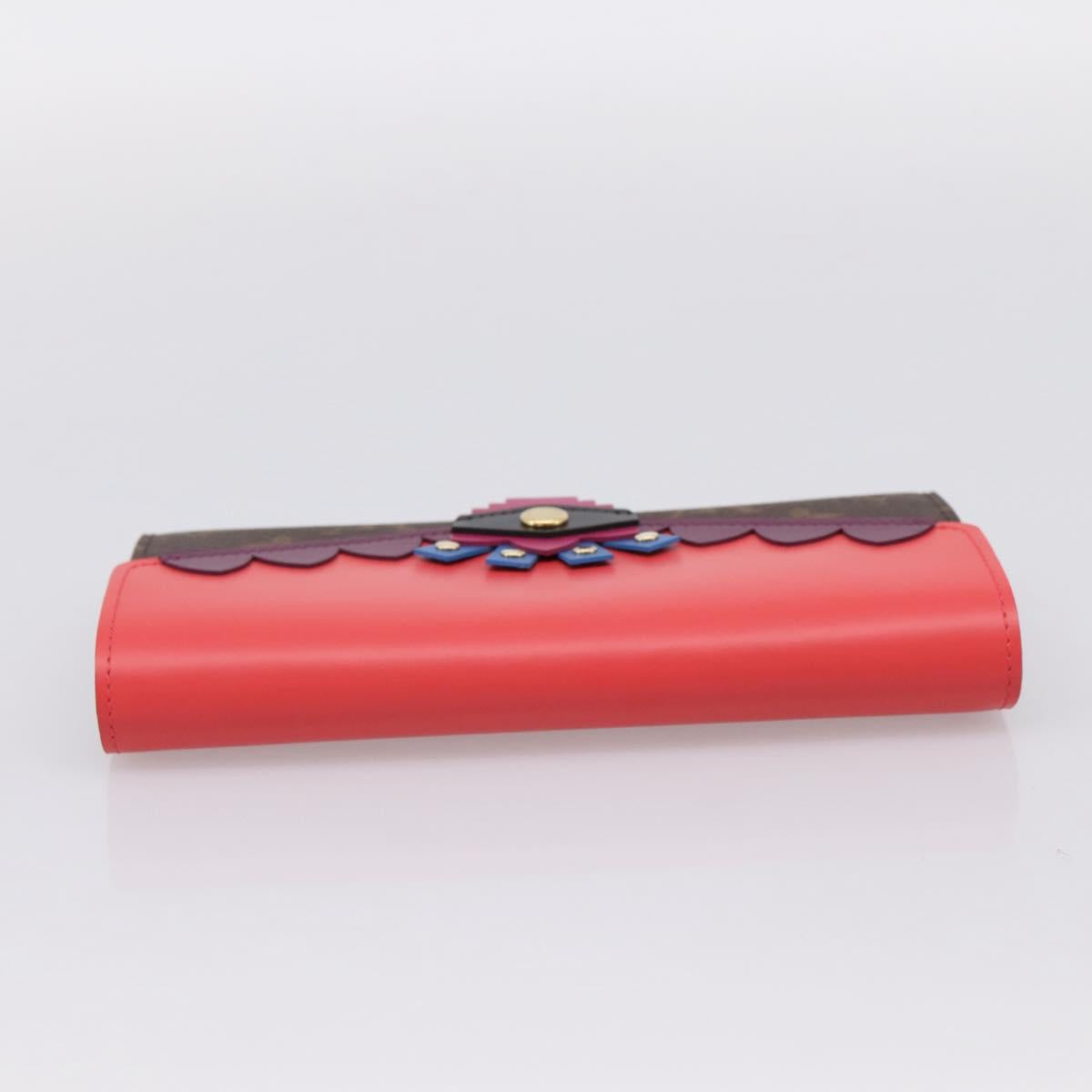 LOUIS VUITTON Monogram Totem Portefeuille Sarah Long Wallet M61348 Auth 197259M