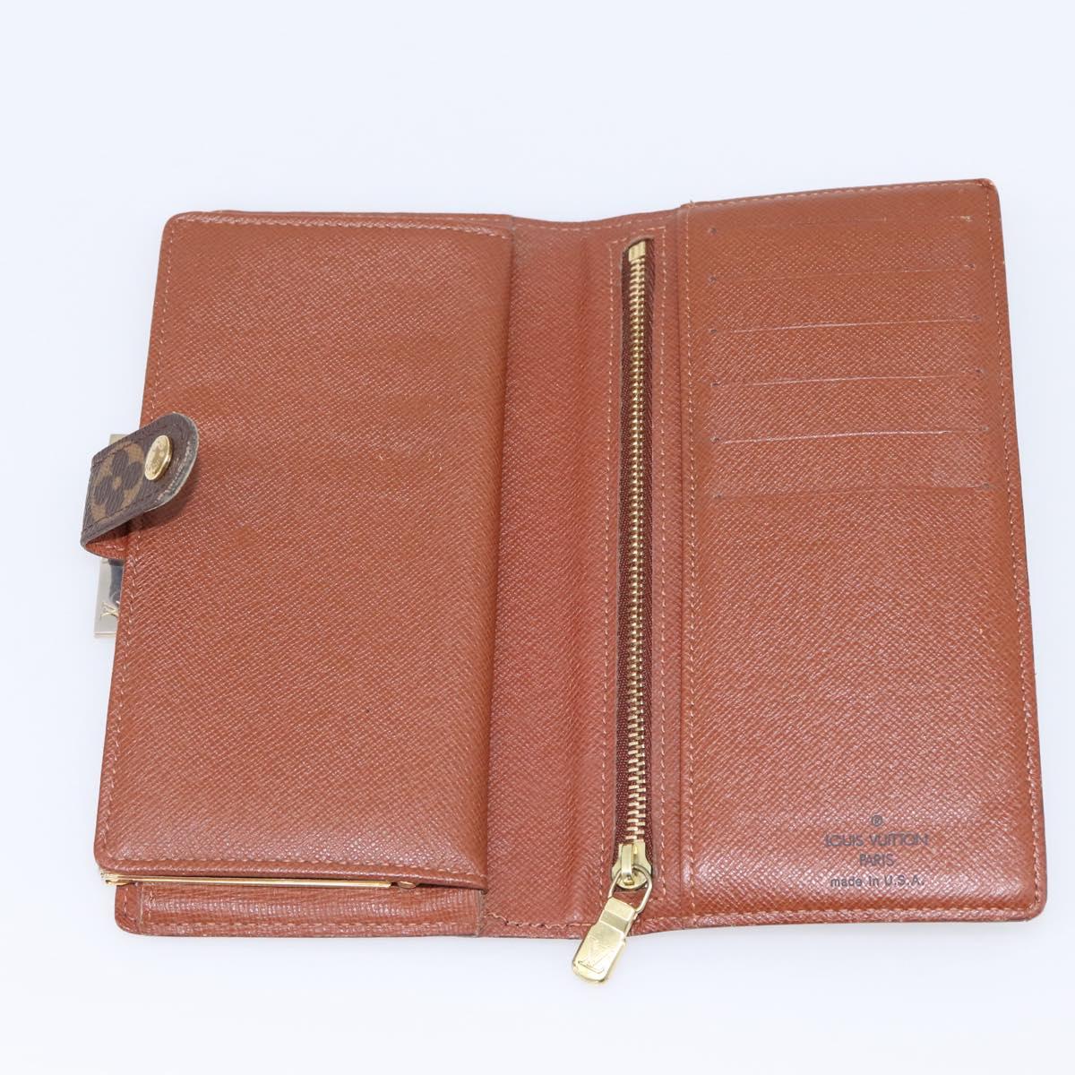 LOUIS VUITTON Monogram Continental Clutch Wallet T61217 LV Auth 197260