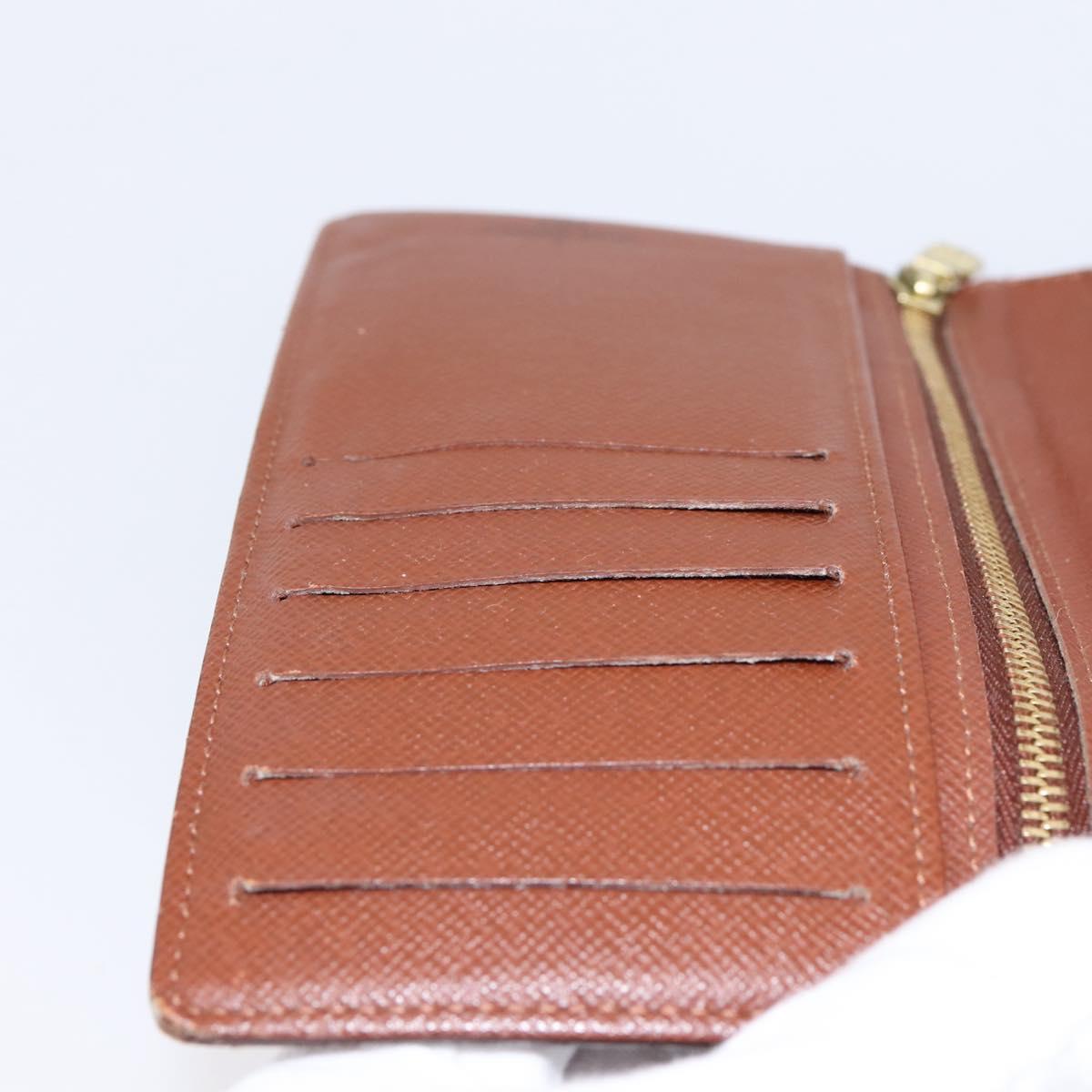 LOUIS VUITTON Monogram Continental Clutch Wallet T61217 LV Auth 197260