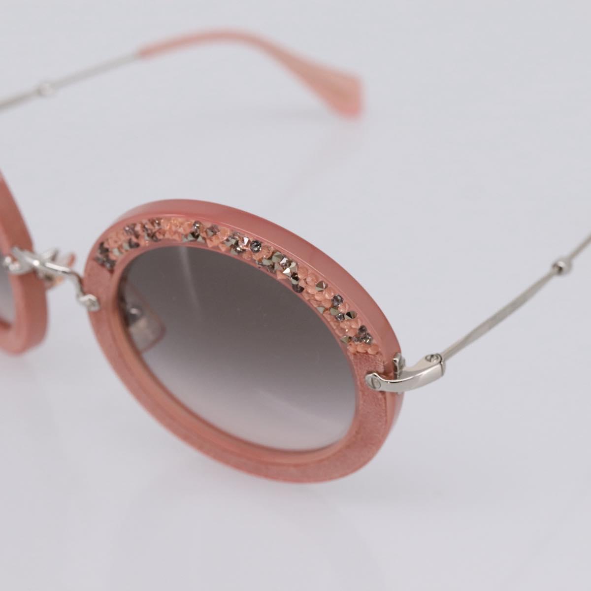 Miu Miu Sunglasses Metal Pink Auth 197261M