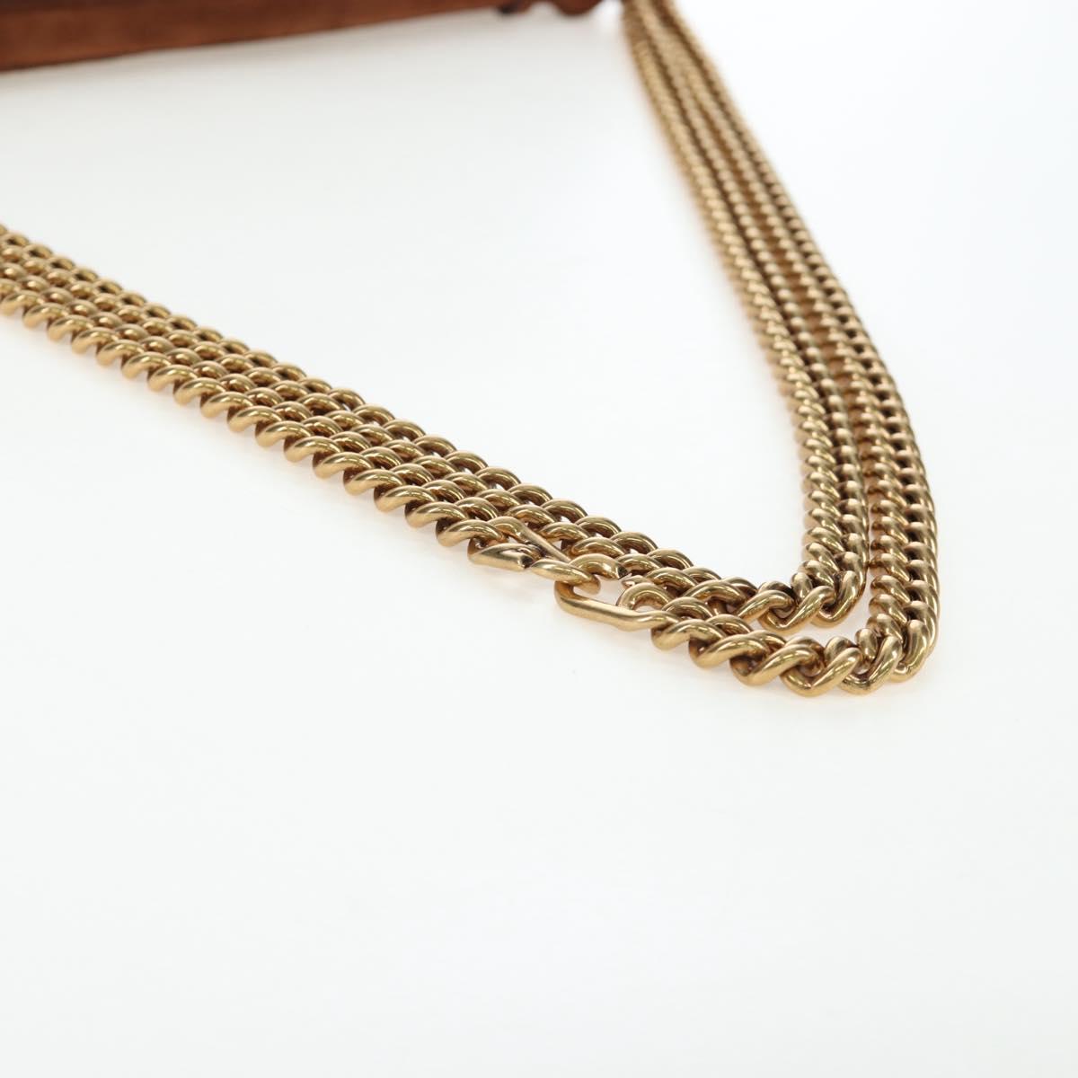 FENDI Chain Shoulder Bag Suede 2way Brown Gold Auth 197273SAV
