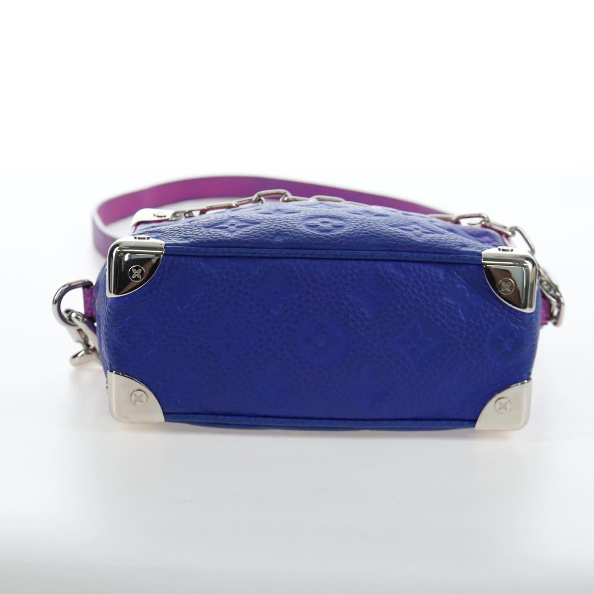 LOUIS VUITTON Taurillon Clemence Illusion Mini Soft Trunk M81219 Auth 197276SM