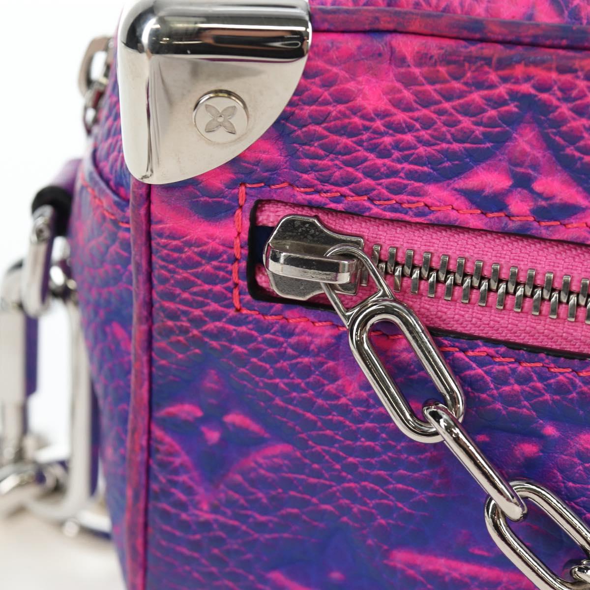 LOUIS VUITTON Taurillon Clemence Illusion Mini Soft Trunk M81219 Auth 197276SM