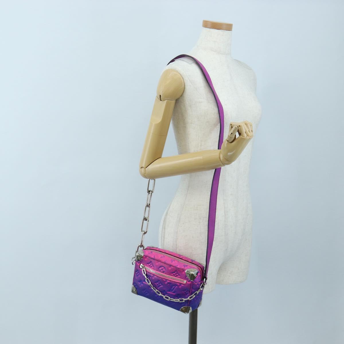 LOUIS VUITTON Taurillon Clemence Illusion Mini Soft Trunk M81219 Auth 197276SM