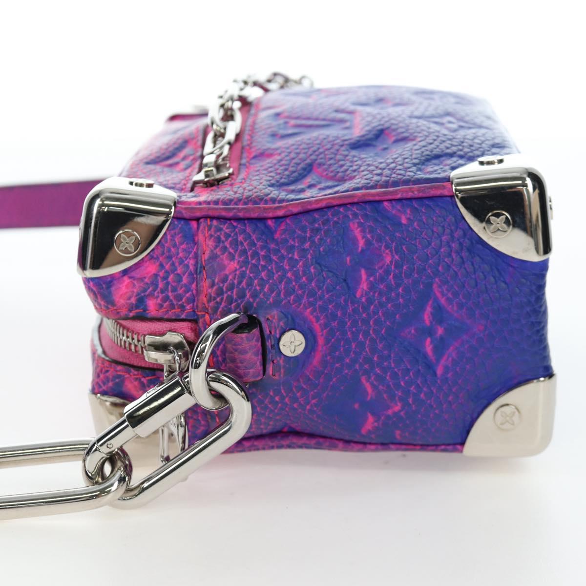 LOUIS VUITTON Taurillon Clemence Illusion Mini Soft Trunk M81219 Auth 197276SM