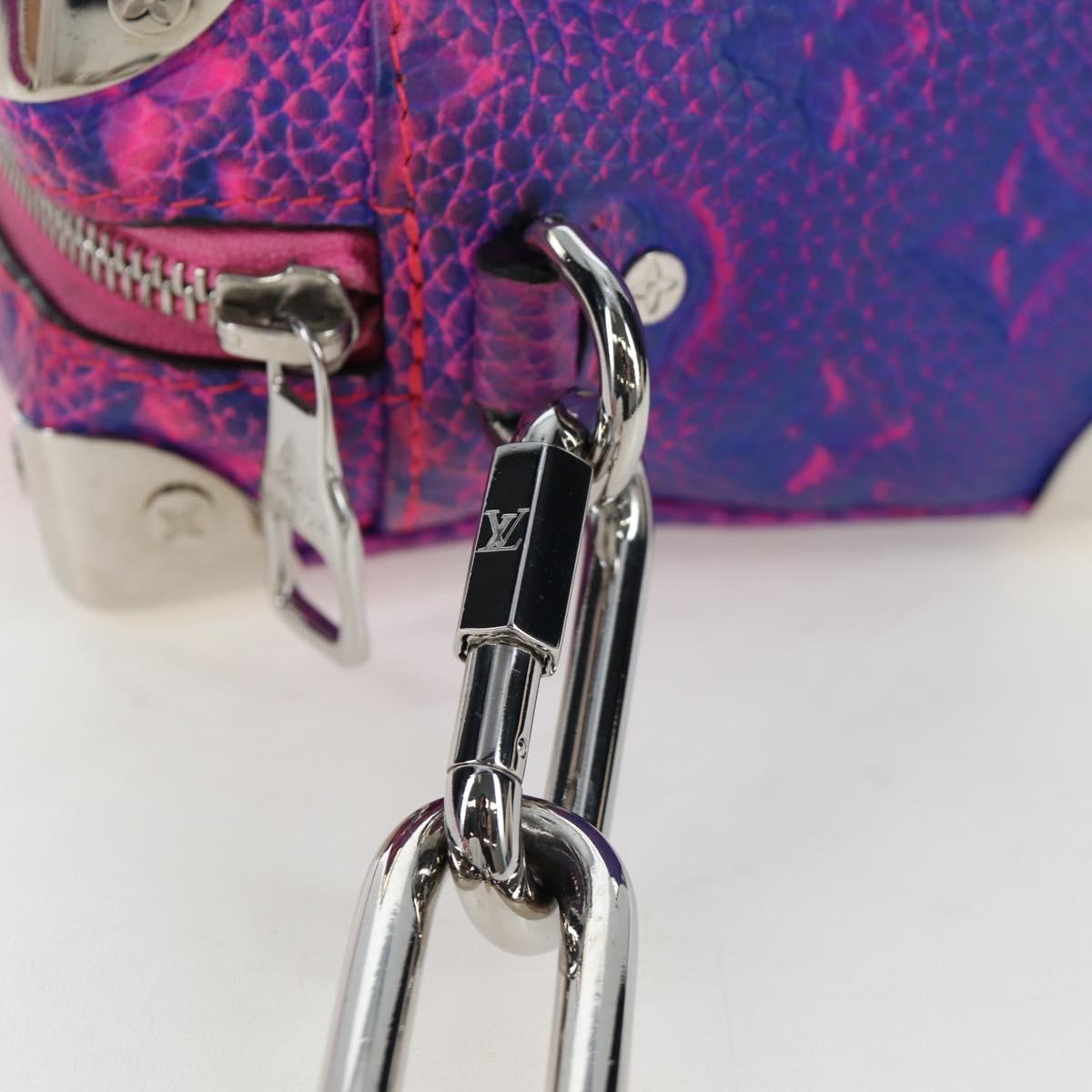 LOUIS VUITTON Taurillon Clemence Illusion Mini Soft Trunk M81219 Auth 197276SM