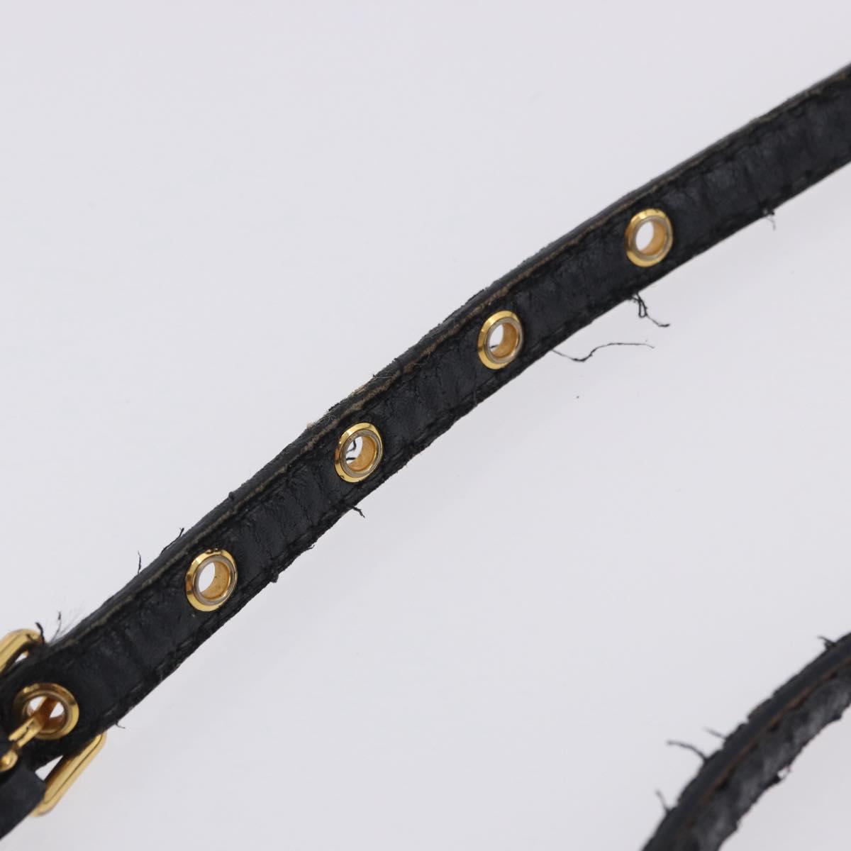 Miu Miu Matelasse Hand Bag Cotton 2way Black Gold Auth 197277
