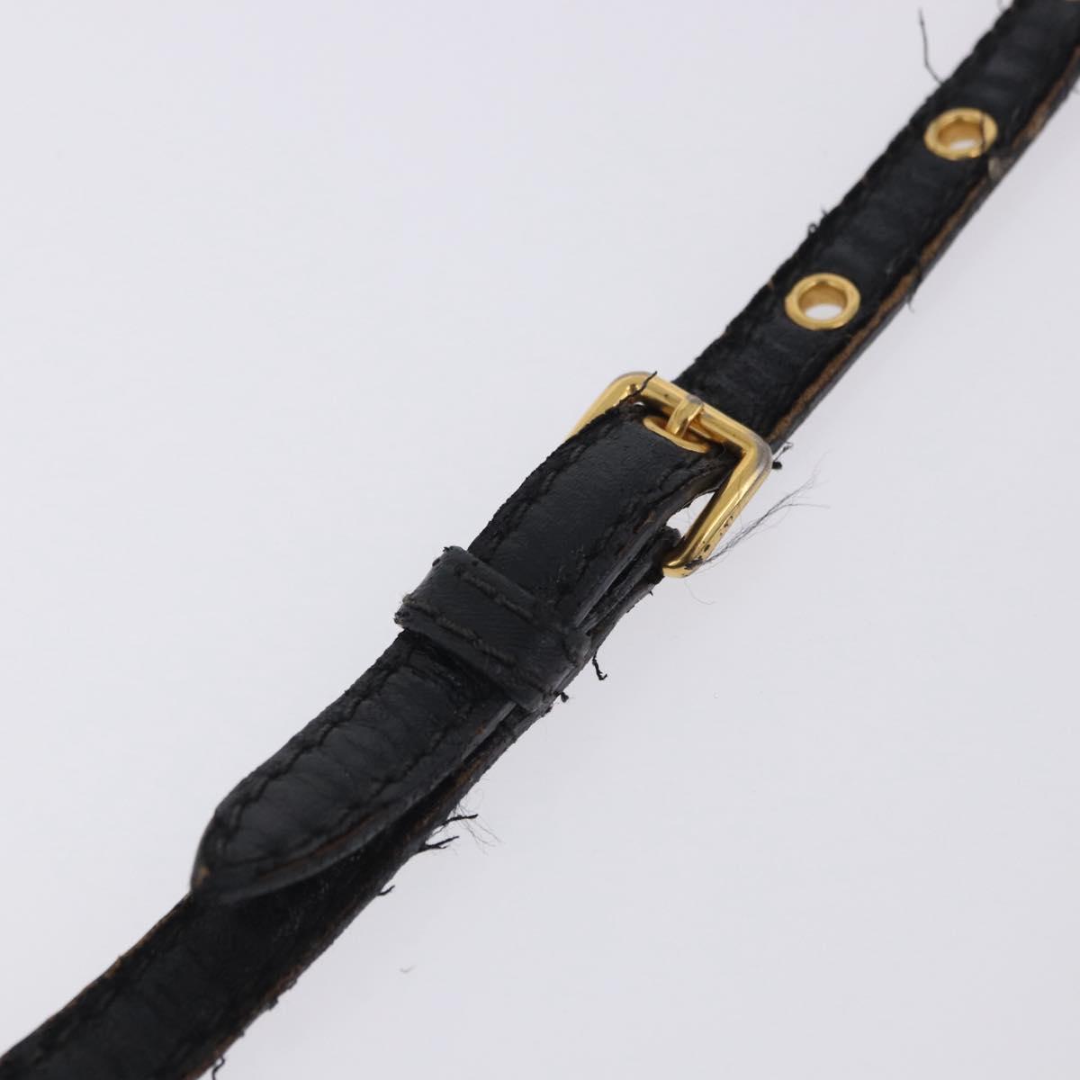Miu Miu Matelasse Hand Bag Cotton 2way Black Gold Auth 197277