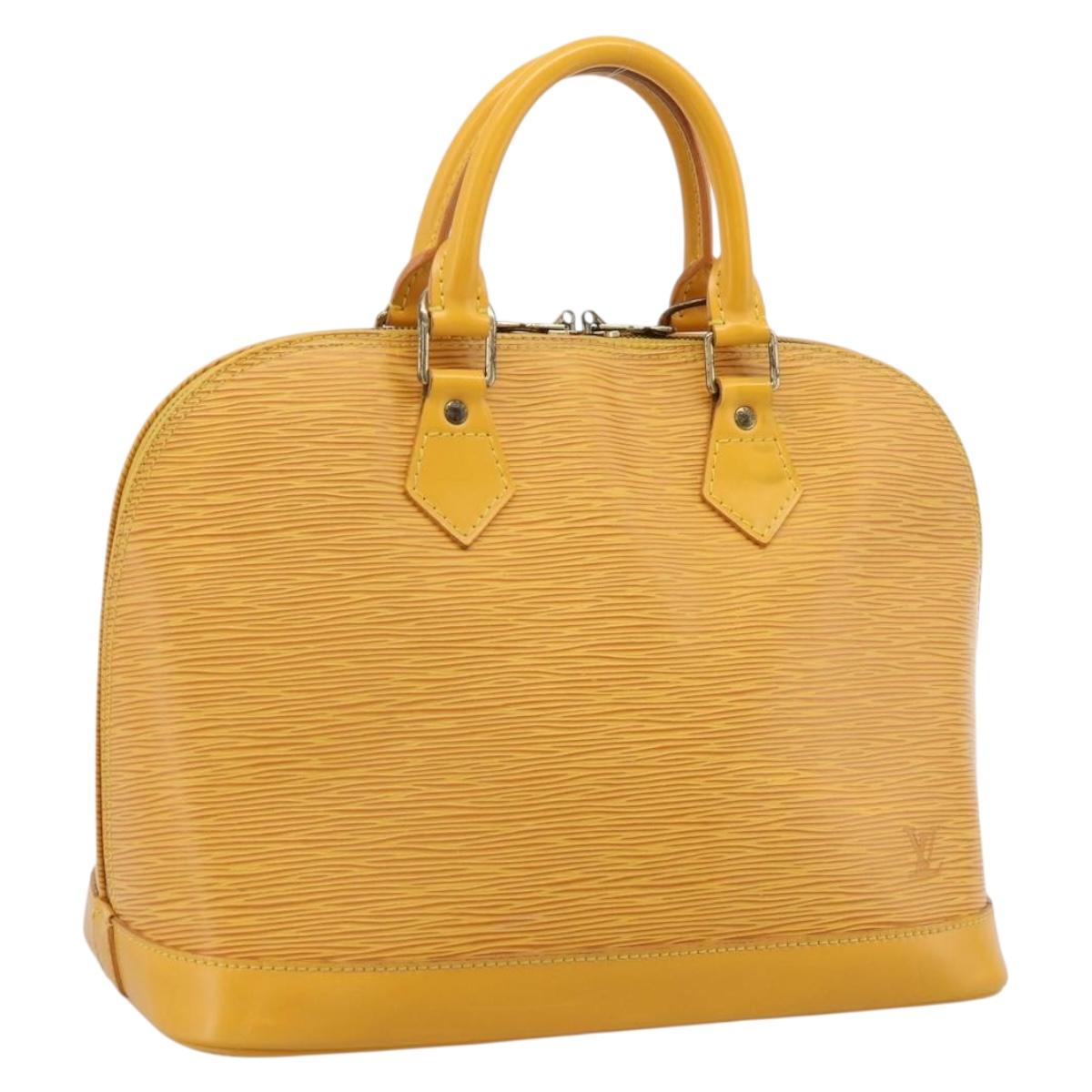 LOUIS VUITTON Epi Alma Hand Bag Yellow M52149 LV Auth 197280A