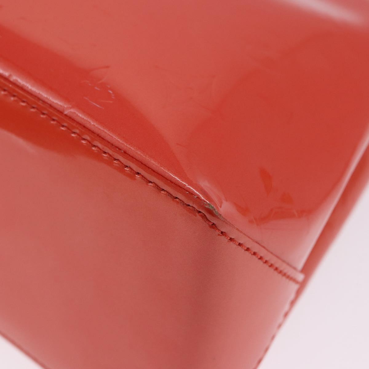 LOUIS VUITTON Vernis Bluebird Wilshire PM Bag Orenge Sunset M93644 Auth 197286