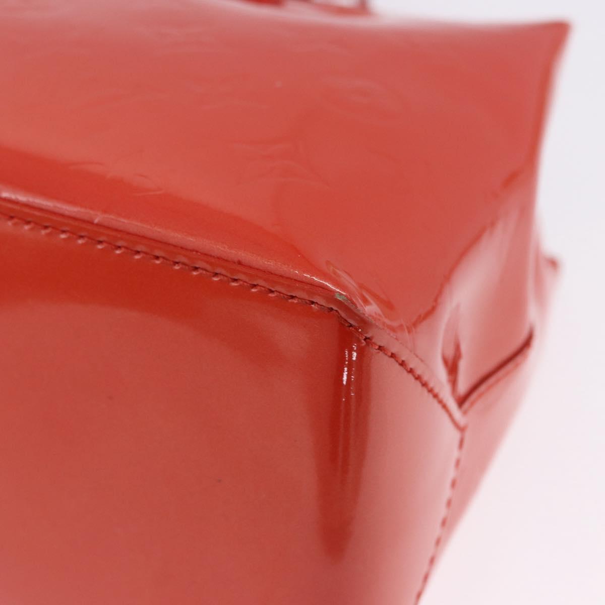 LOUIS VUITTON Vernis Bluebird Wilshire PM Bag Orenge Sunset M93644 Auth 197286