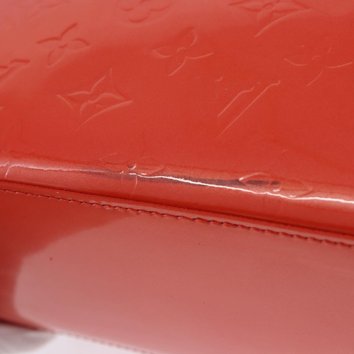 LOUIS VUITTON Vernis Bluebird Wilshire PM Bag Orenge Sunset M93644 Auth 197286