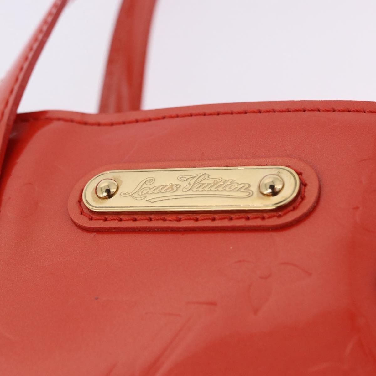 LOUIS VUITTON Vernis Bluebird Wilshire PM Bag Orenge Sunset M93644 Auth 197286