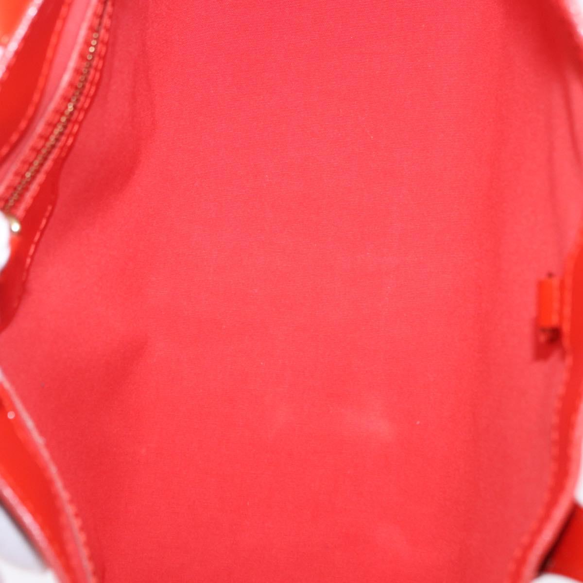 LOUIS VUITTON Vernis Bluebird Wilshire PM Bag Orenge Sunset M93644 Auth 197286
