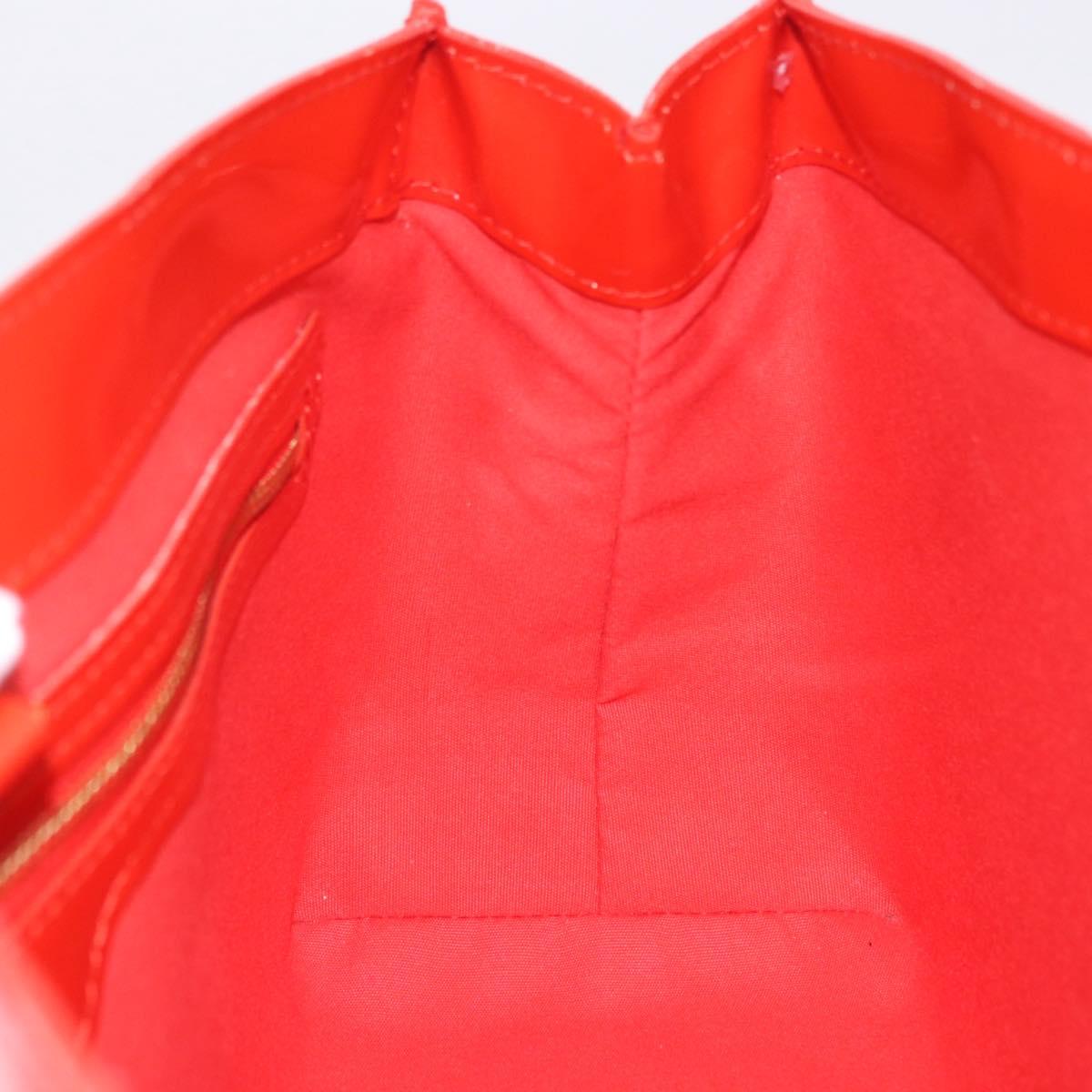 LOUIS VUITTON Vernis Bluebird Wilshire PM Bag Orenge Sunset M93644 Auth 197286