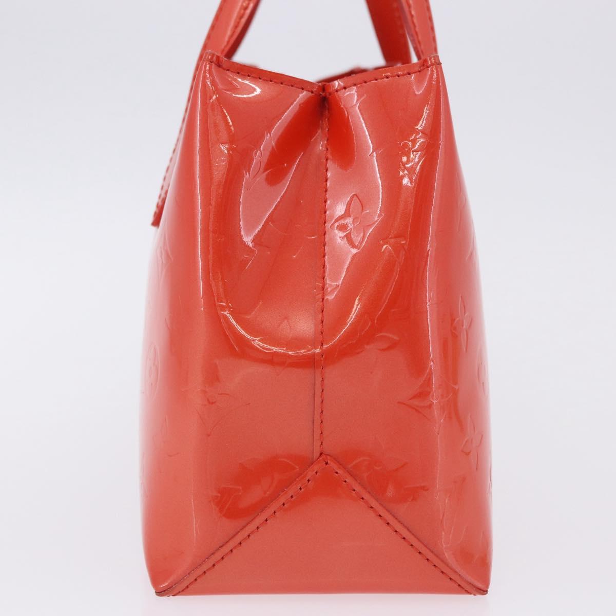 LOUIS VUITTON Vernis Bluebird Wilshire PM Bag Orenge Sunset M93644 Auth 197286